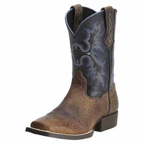 CHILDREN'S/YOUTH ARIAT TOMBSTONE SQUARE TOE WESTERN BOOTS BLUE UPPER 10012794 Thermal Core Urban Traveler