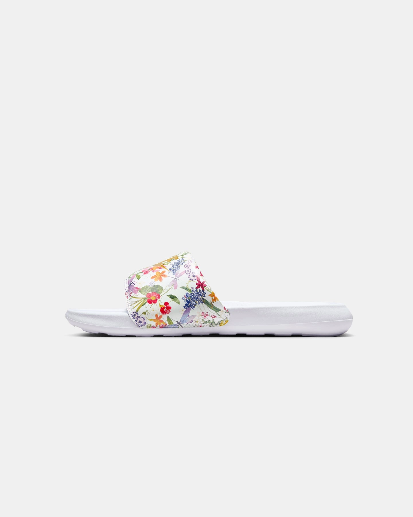 Multi Density Cushioning Nike Women's Victori One Slides White/Metallic