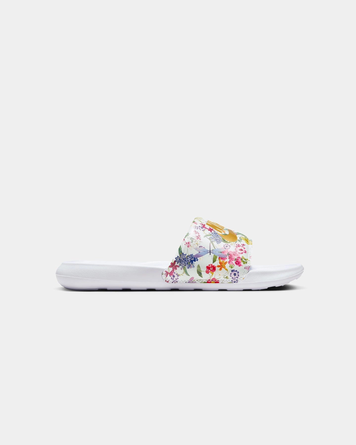 Recycled Rubber Nike Women's Victori One Slides White/Metallic