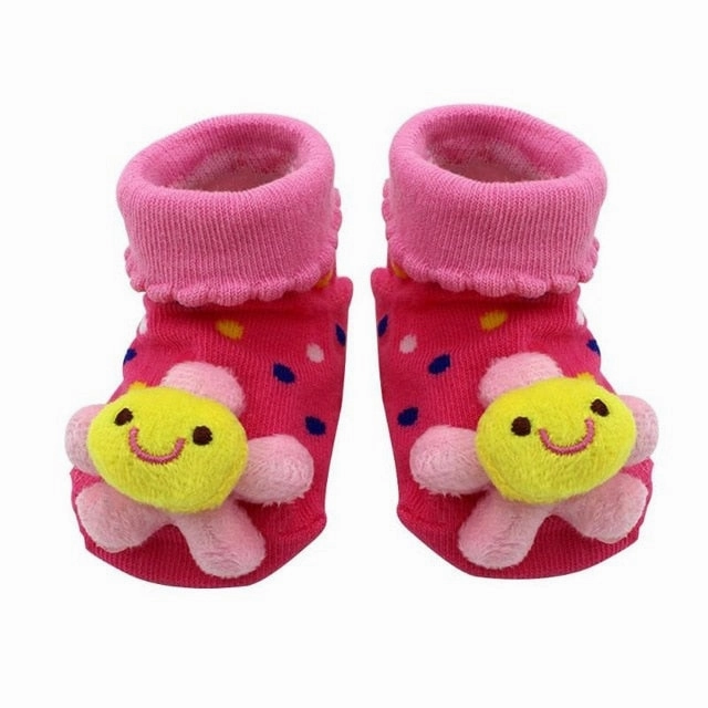 Soft midsole Elastic Strap Baby Cartoon Cotton Sock