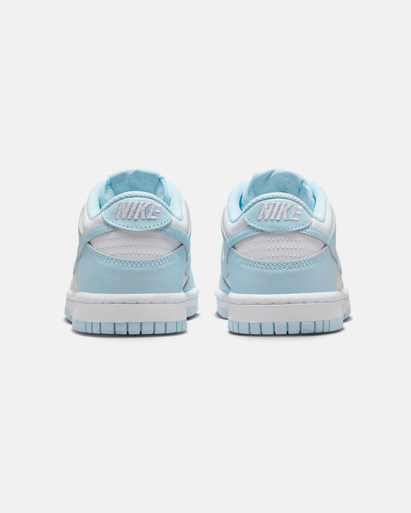 Nike Kids' Dunk Low (GS) White/Glacier Blue Fit Profile Stabilizing Chassis