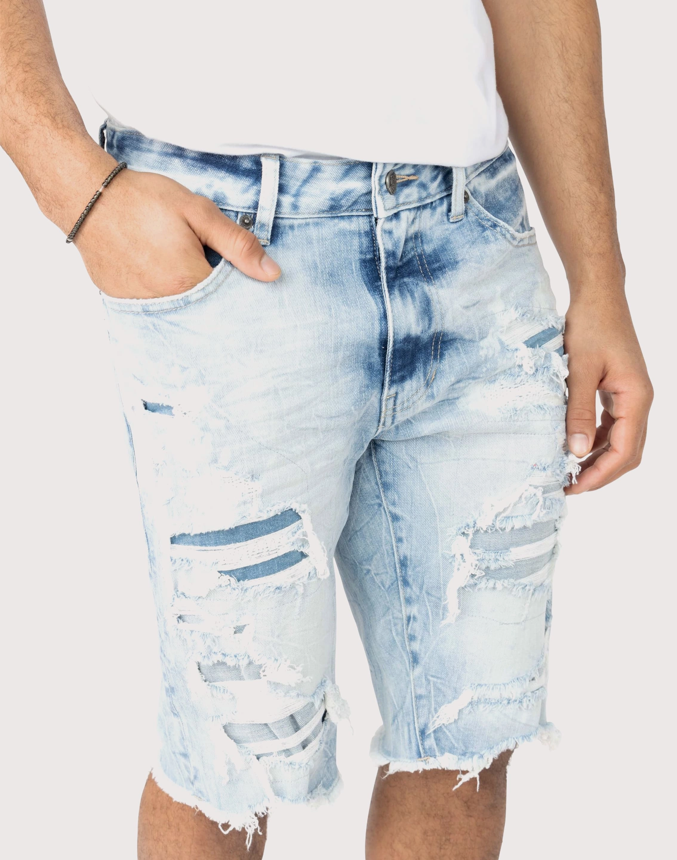 Eco - friendly Grindhouse Rip N Repair Denim Shorts