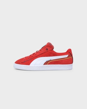 Puma Suede Displaced High Risk Red/Puma White Contoured Footbed Shape