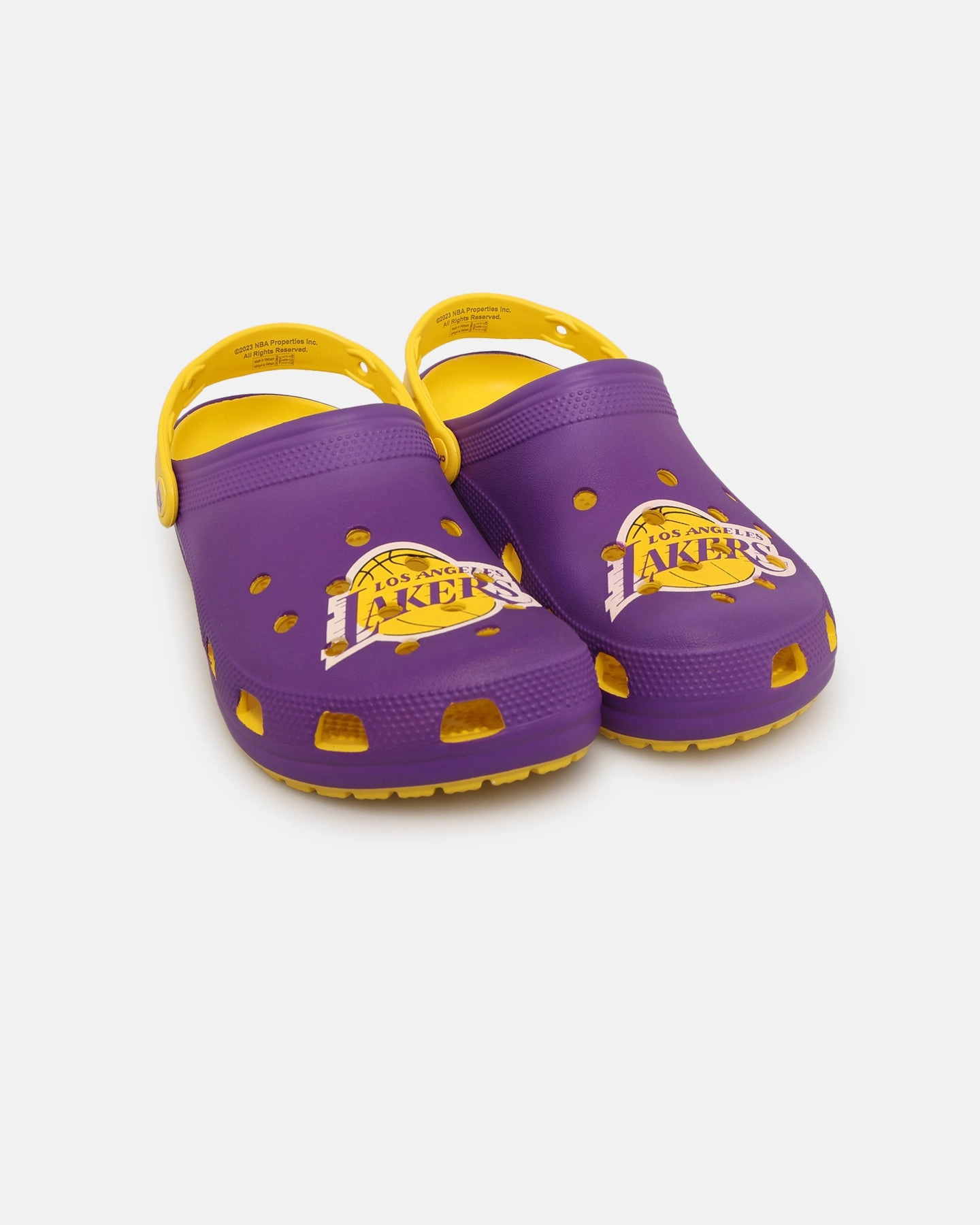 All-around ease Footbed Crocs X NBA Los Angeles Lakers Classic Clog OTC