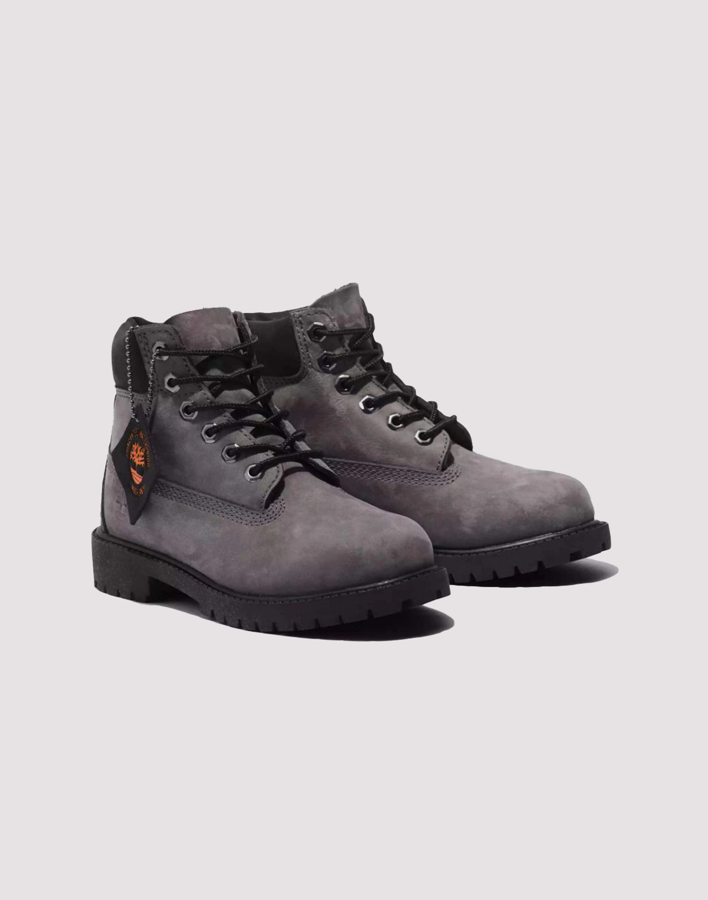 Timberland 6" Premium Toddler Boys' "Medium Grey Nubuck" Boot Timeless Design All Day Comfort