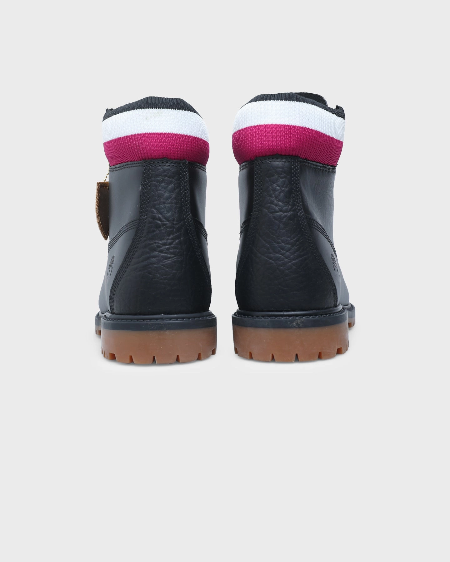 Timberland Women's 6" Heritage Boot Black/Pink diabetic-friendly