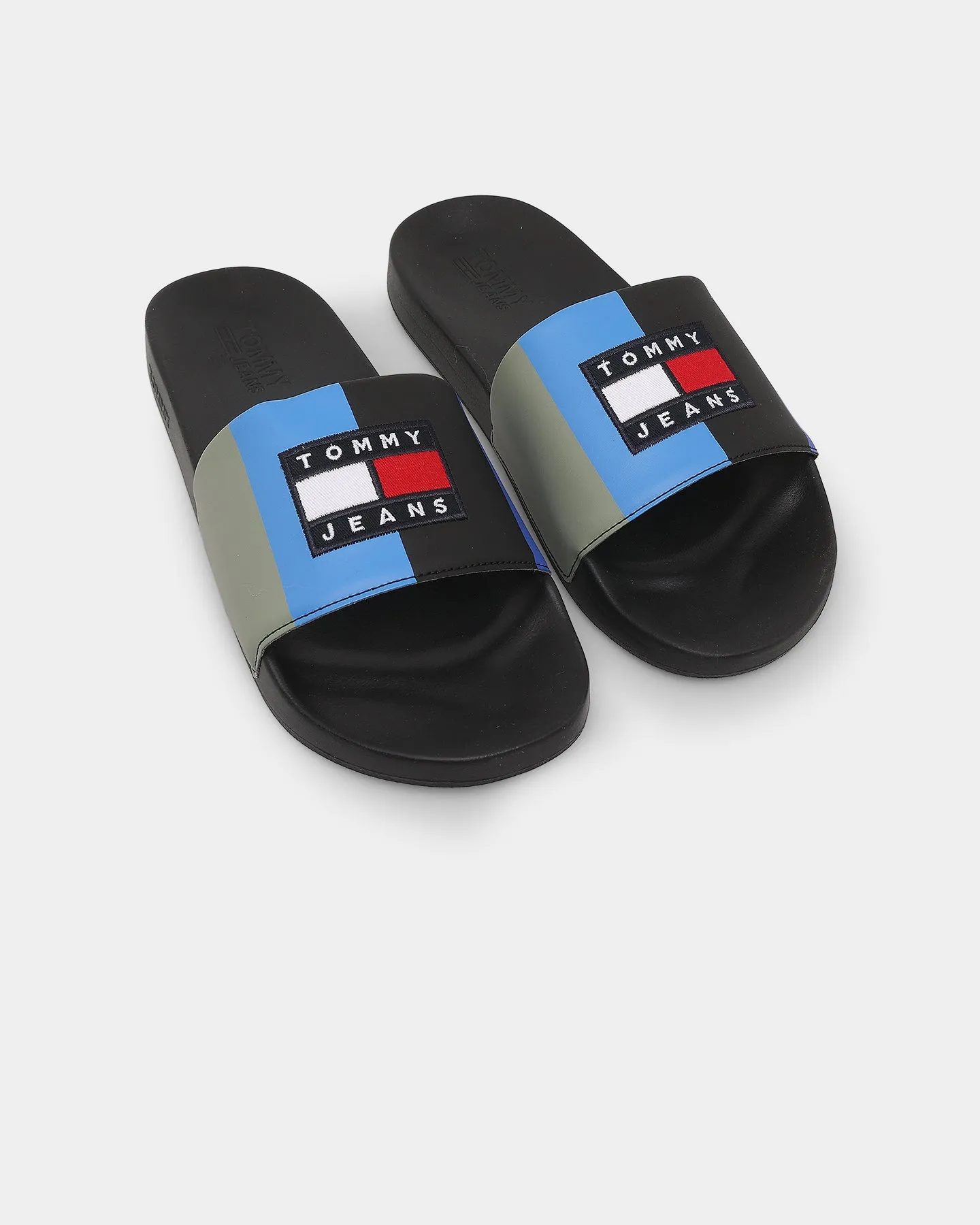 Casual grip yoga - style Tommy Jeans TJ Block Archive Pool Slides Black