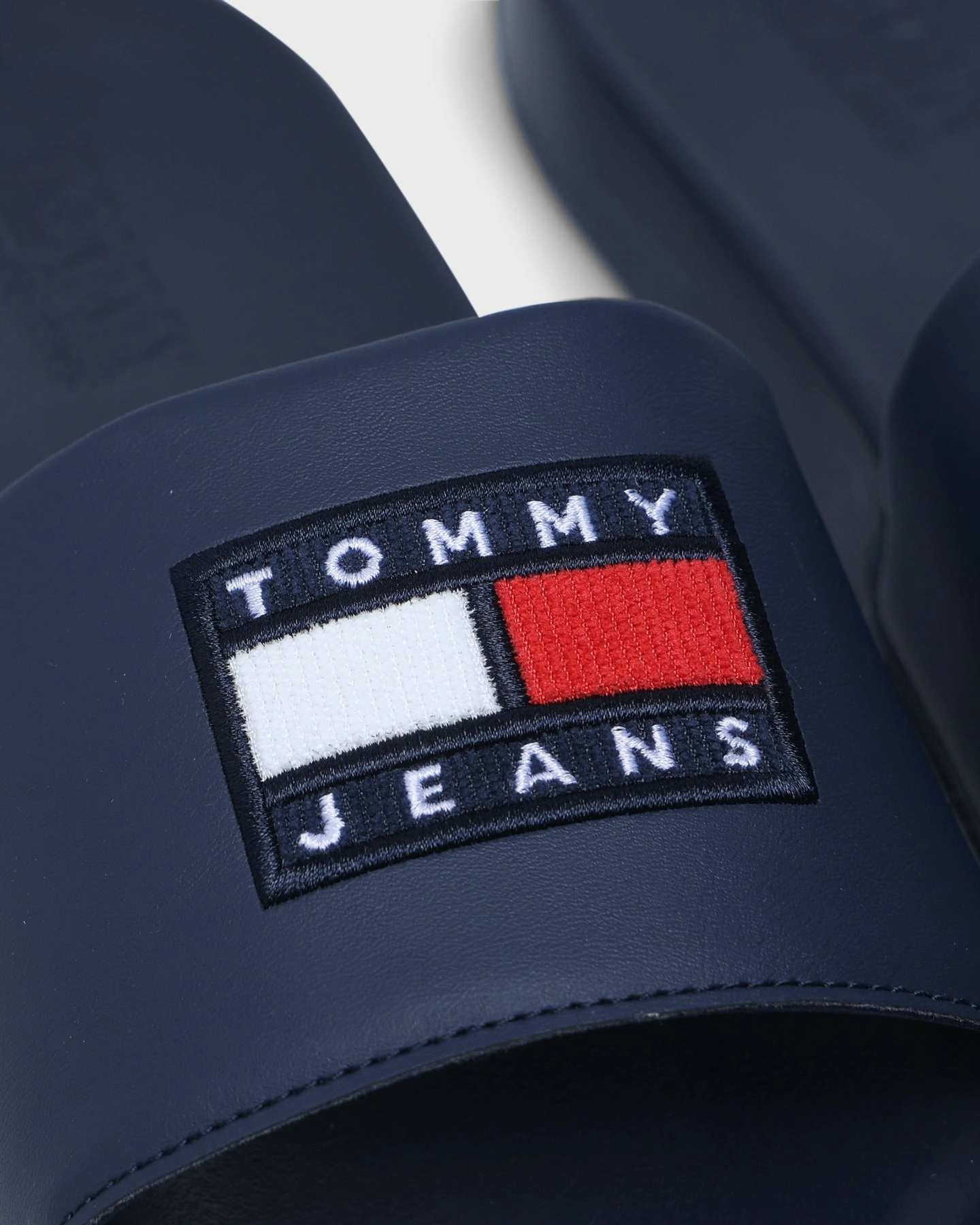 Tommy Jeans Corduroy Patch Pool Slide Twilight Navy Vibration Damping Pad