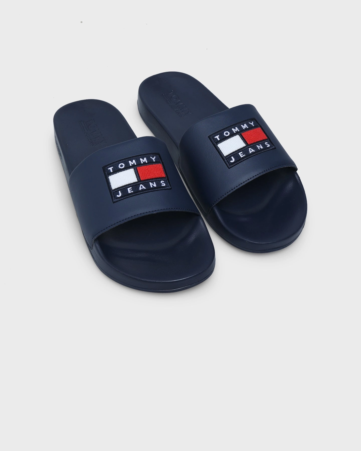 Tommy Jeans Corduroy Patch Pool Slide Twilight Navy Vibrant Look