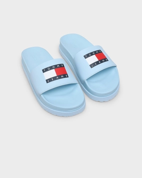 Tommy Jeans Women's Knit Pool Slides Rain Dance Anti - fatigue Quick Dry Fabric Technology