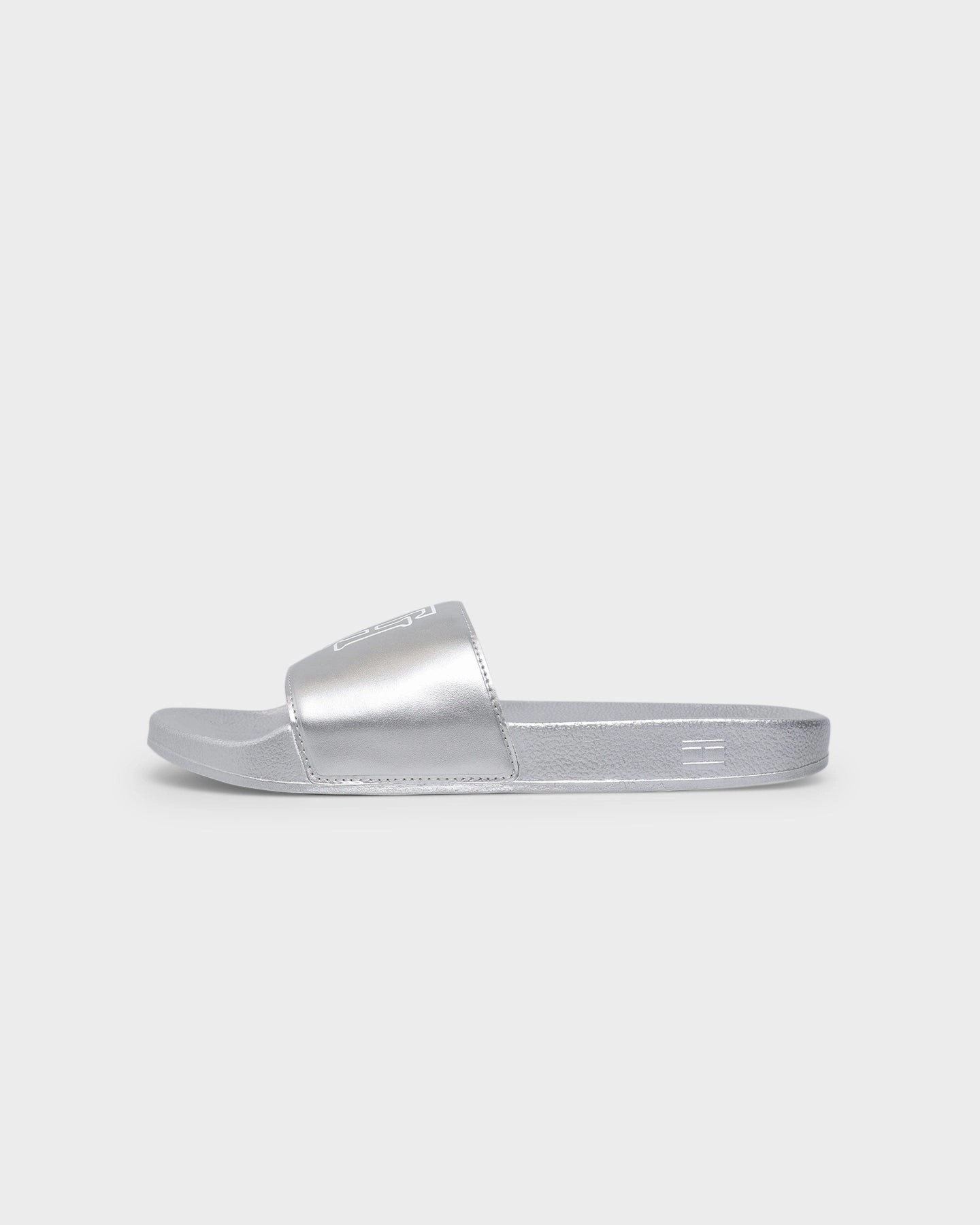 Tommy Jeans Women's Mono Metallic Pool Slides Silver basic Affordable