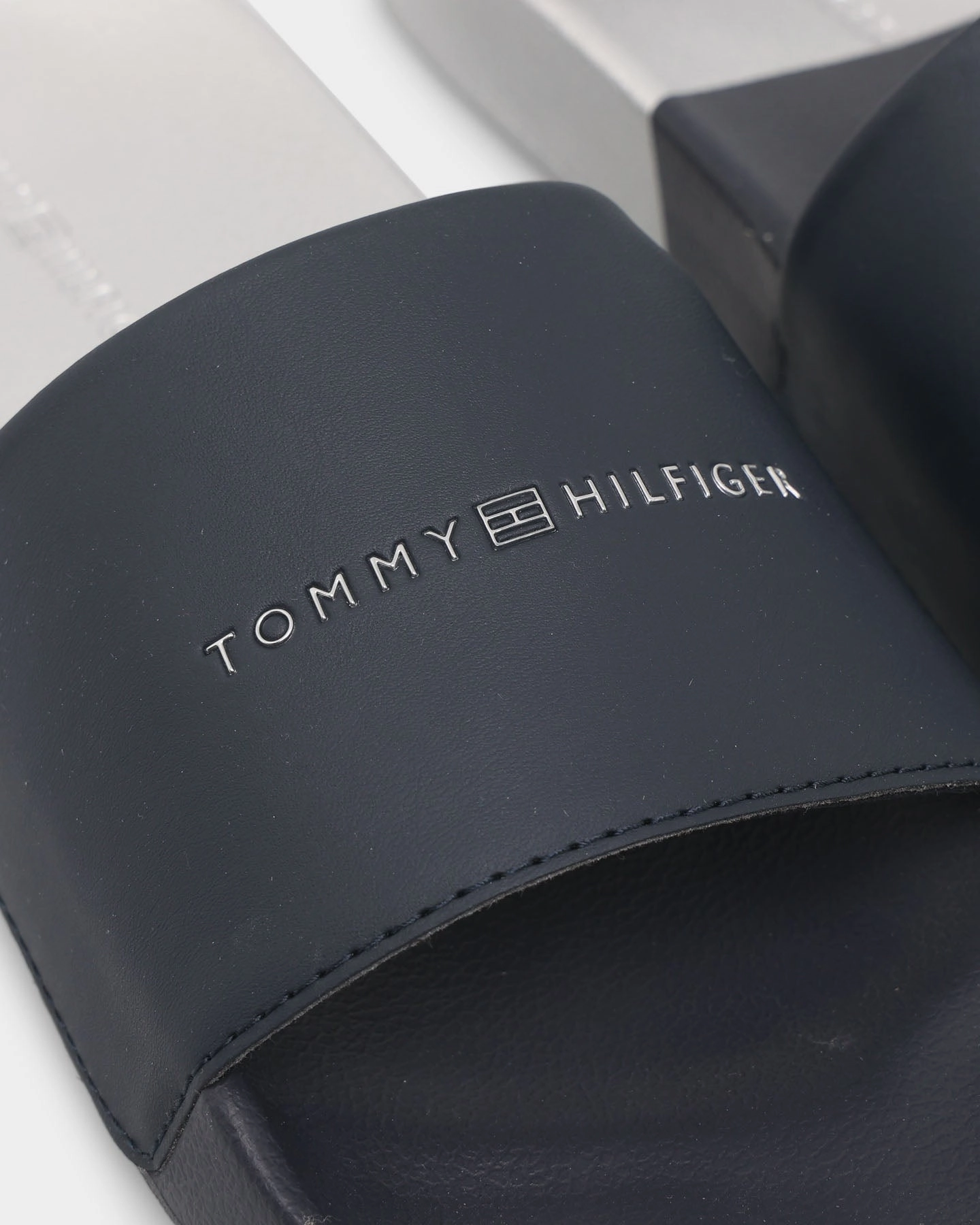 Tommy Jeans Women's TH Metallic Pool Slides Desert Sky All Day Comfort Padding