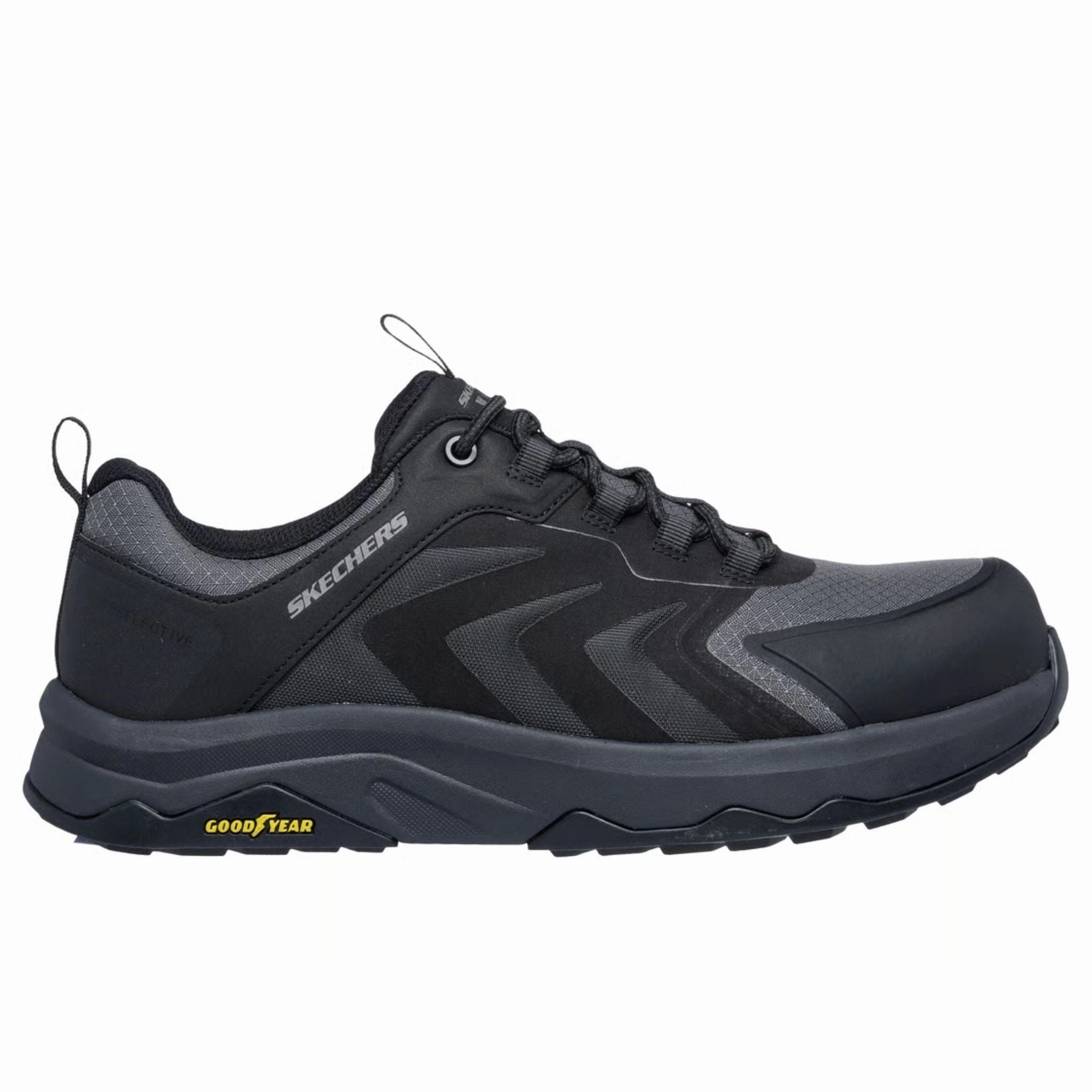 Ultra Responsive Cushioning Skechers Men's 200255 Speed-Flex Trekker Black Safety Toe Metal Free Work Shoes (WIDE)