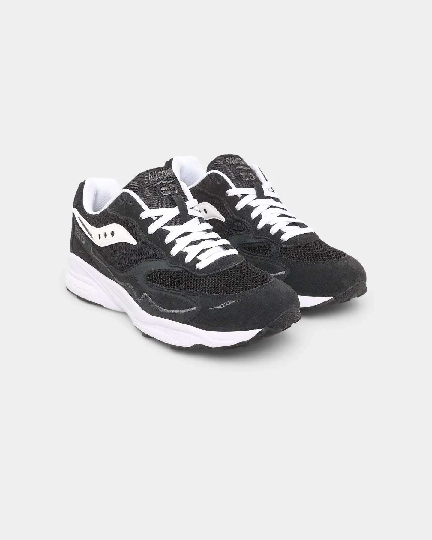 Saucony 3D Grid Hurricane Black/White Breathable Knit Design