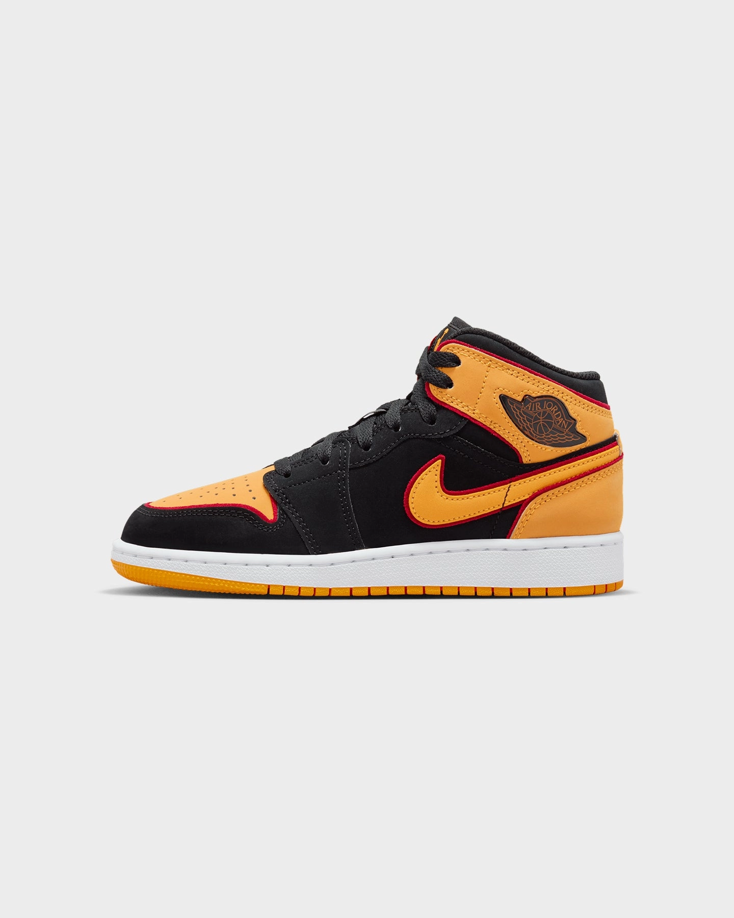 Jordan Kids' Air Jordan 1 Mid SE (GS) "Black Vivid Orange" Black/Vivid Orange Max Grip