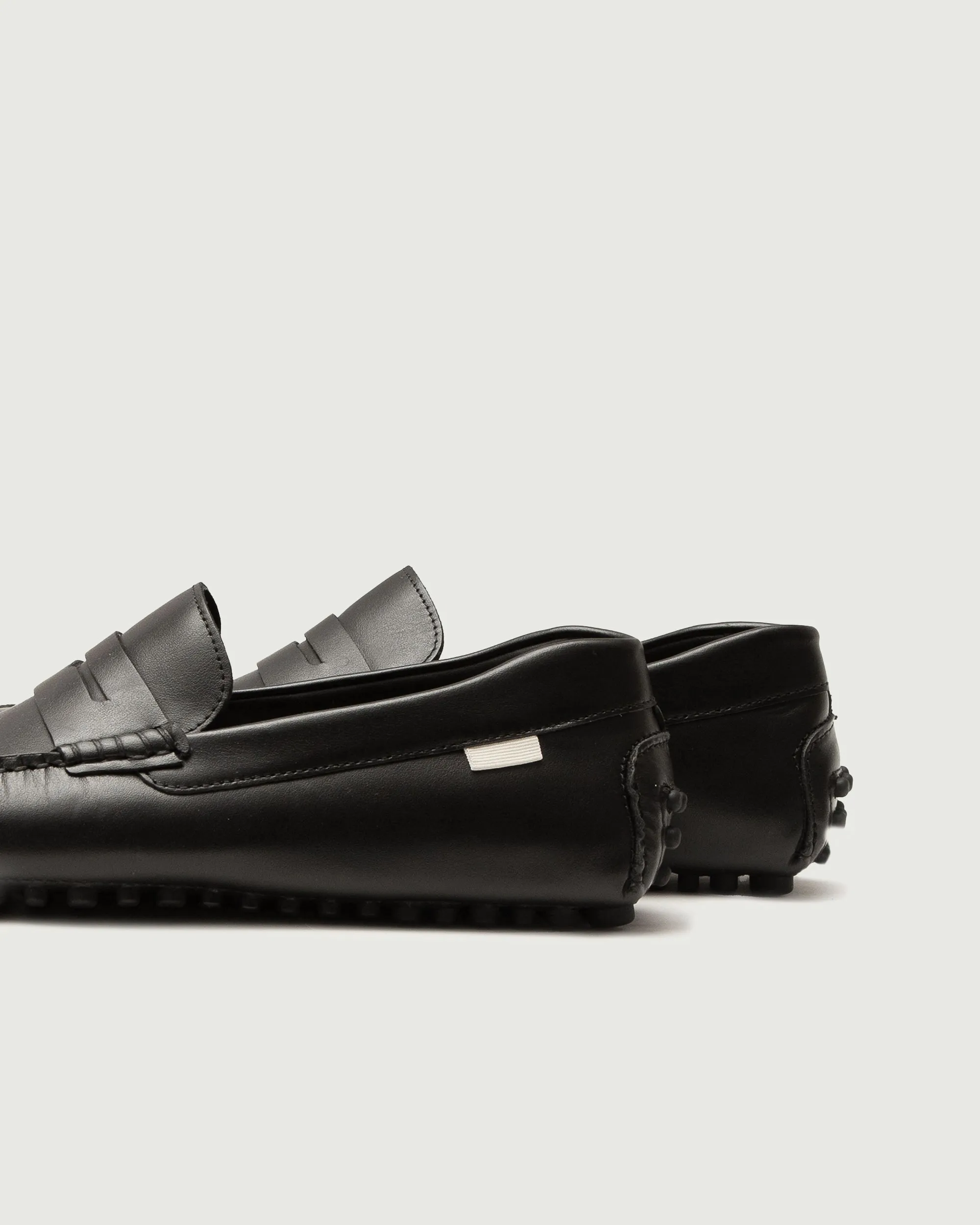 Driver | Black Leather Stylish Sole Polished Profile