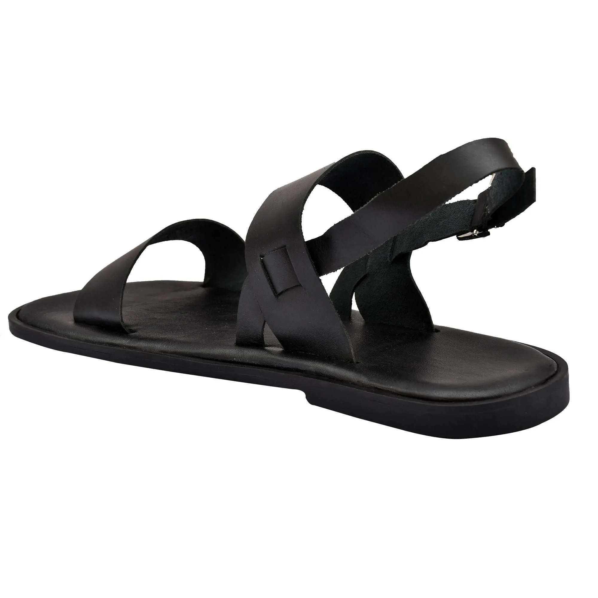 AM PM Men's Daily wear Leather Sandals cushioning system