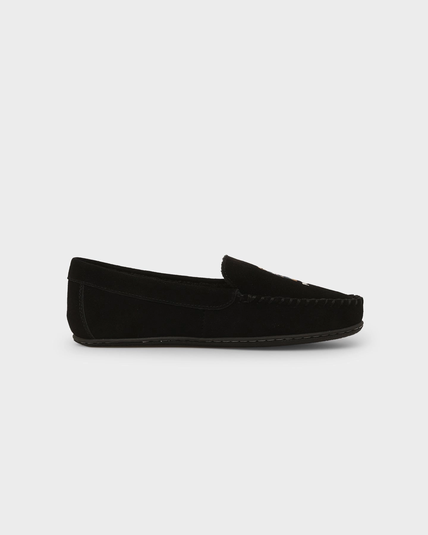 passionate runners Polo Ralph Lauren Women's Collins Bear Slipper Black Suede