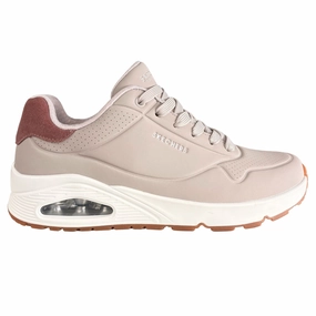 Hygroscopic Insole Layer Cushioned Midsole Geometry Skechers Men's 183004 Uno- Suite On Air Taupe Casual Shoes
