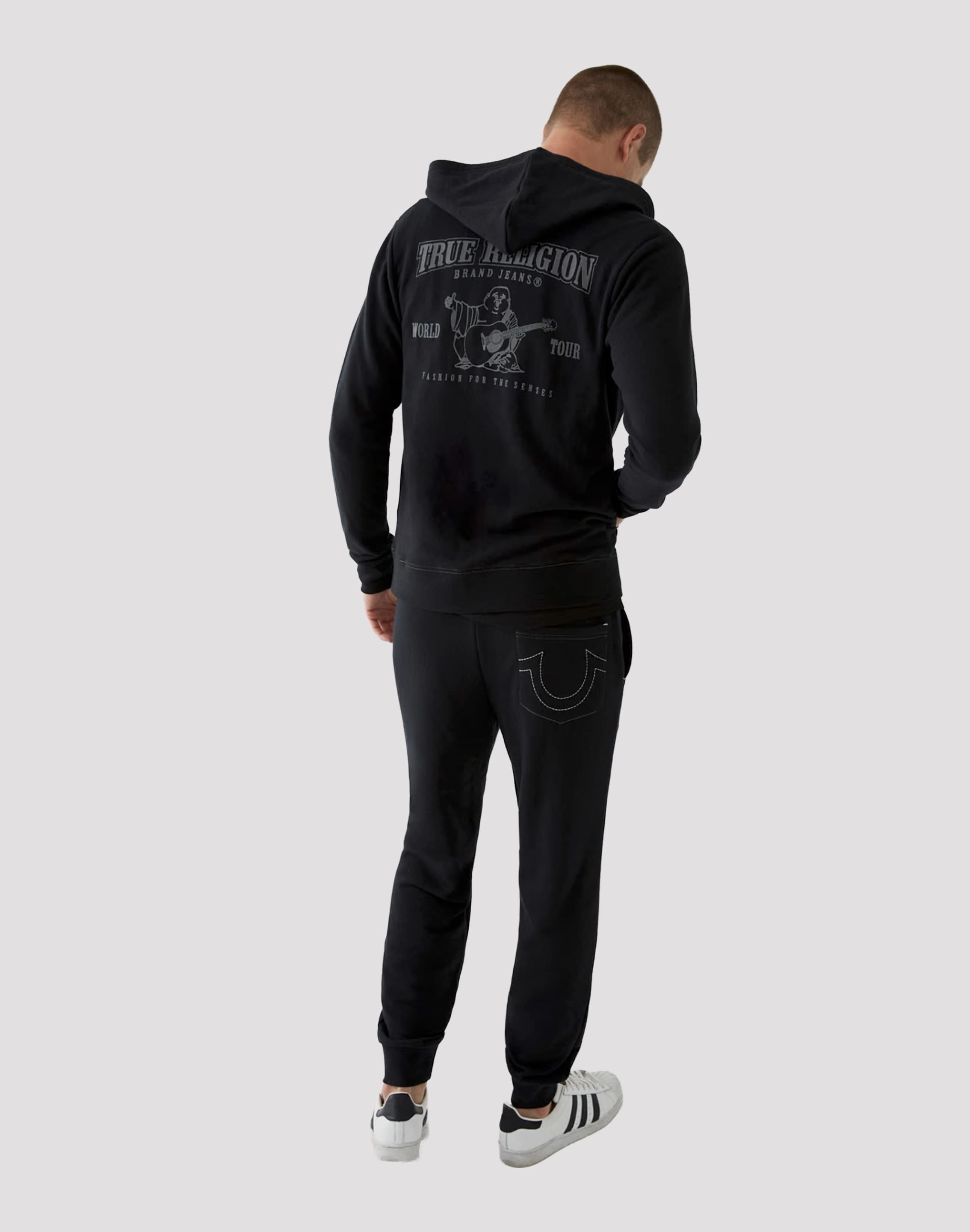 True Religion Classic Logo Zip Hoodie Minimalist Shock Diffusing Plate