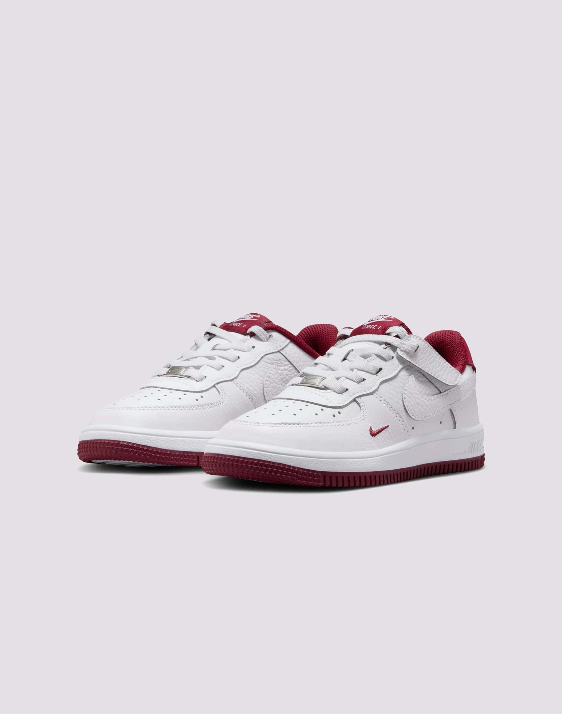 Orthopedic Contour Design Comfort Fitment Nike Air Force 1 Low EasyOn LV8 3 Preschool Boys' "White/Team Red"