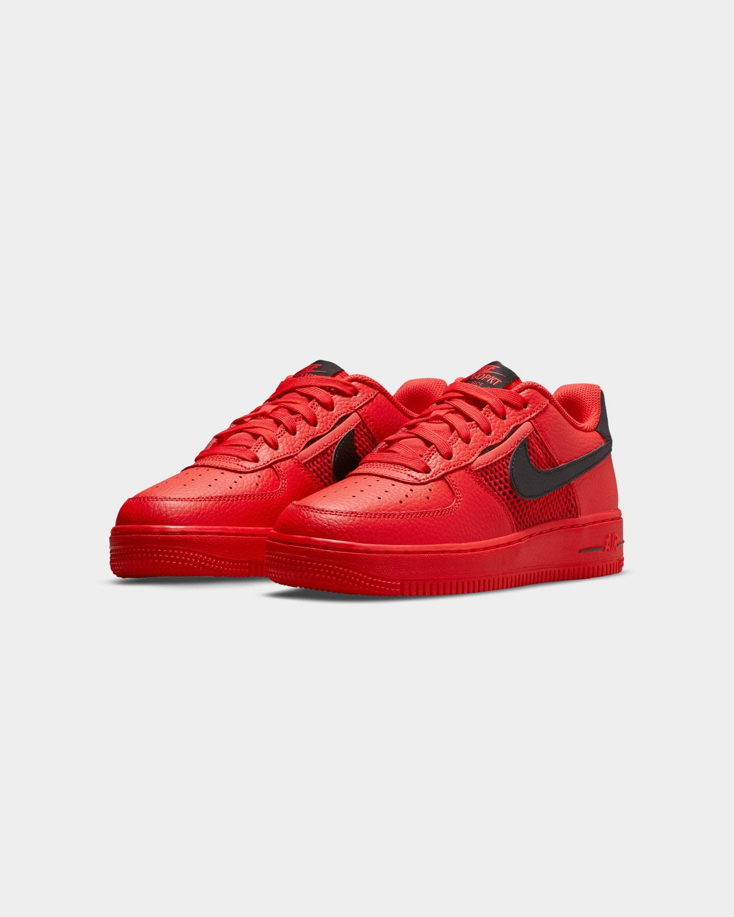 Nike Kids' Air Force 1 LV8 (GS) Habanero Red/Black Streamlined