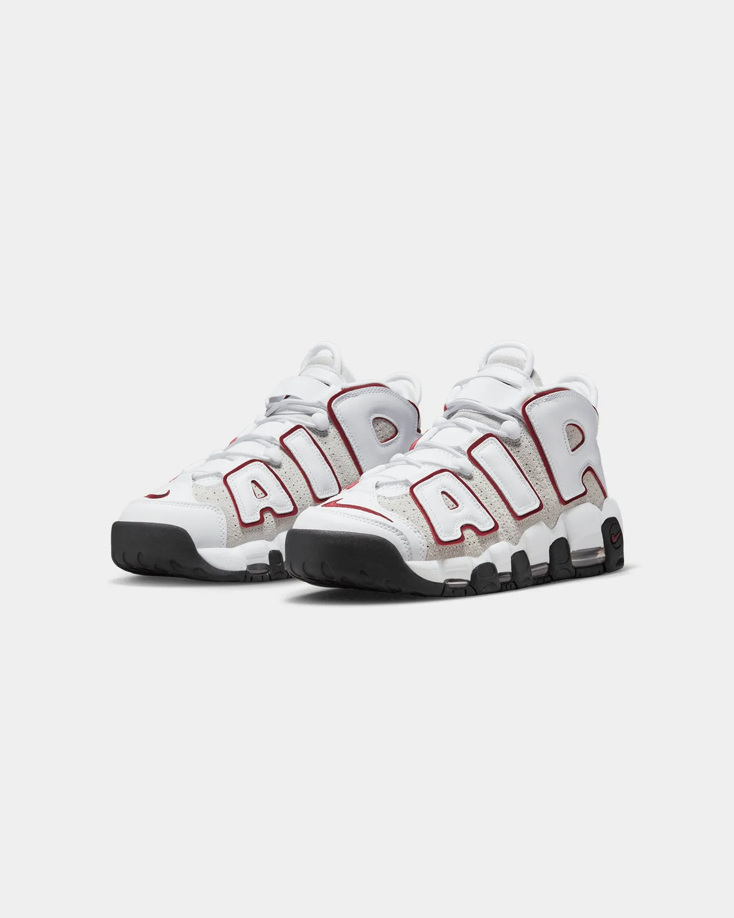 Nike Air More Uptempo '96 White/Team Red-Summit White-TM Best Grey Zero Drop Design Elastic laces