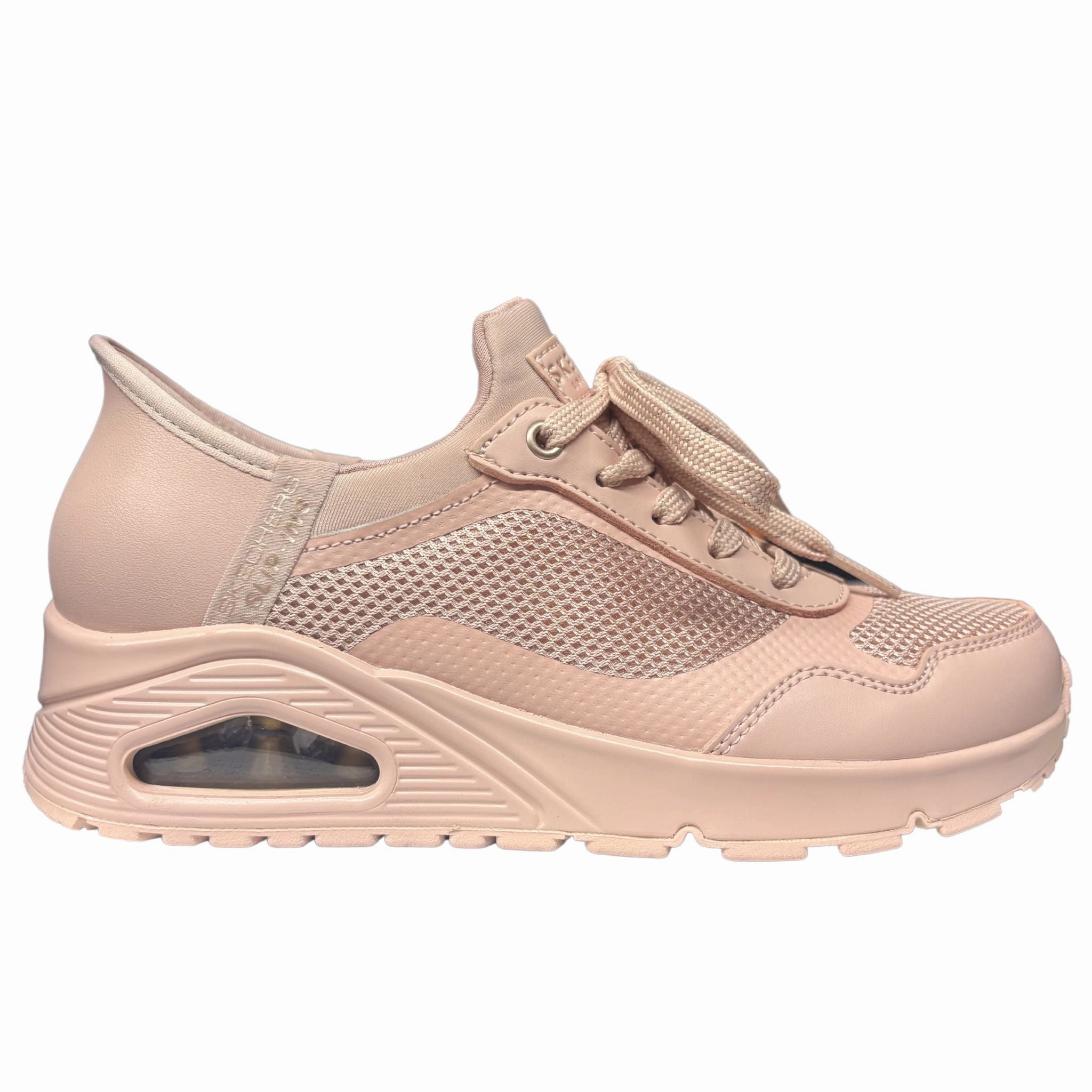 Skechers Women's 177111-UNO Slip-in Air Mauve Casual Shoes Ankle Collar Padding Casual Utility