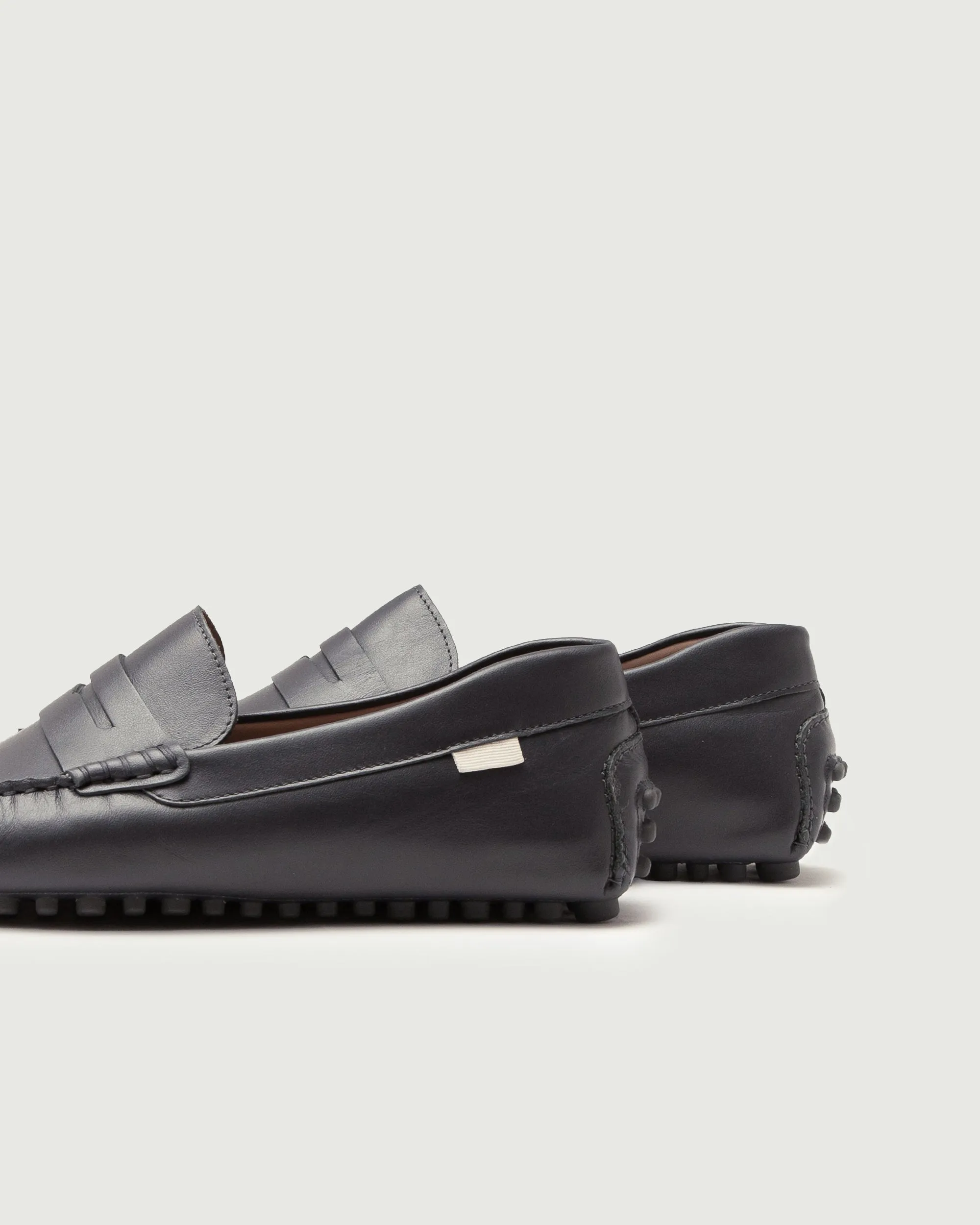 Driver | Charcoal Leather Strappy Durable Sole