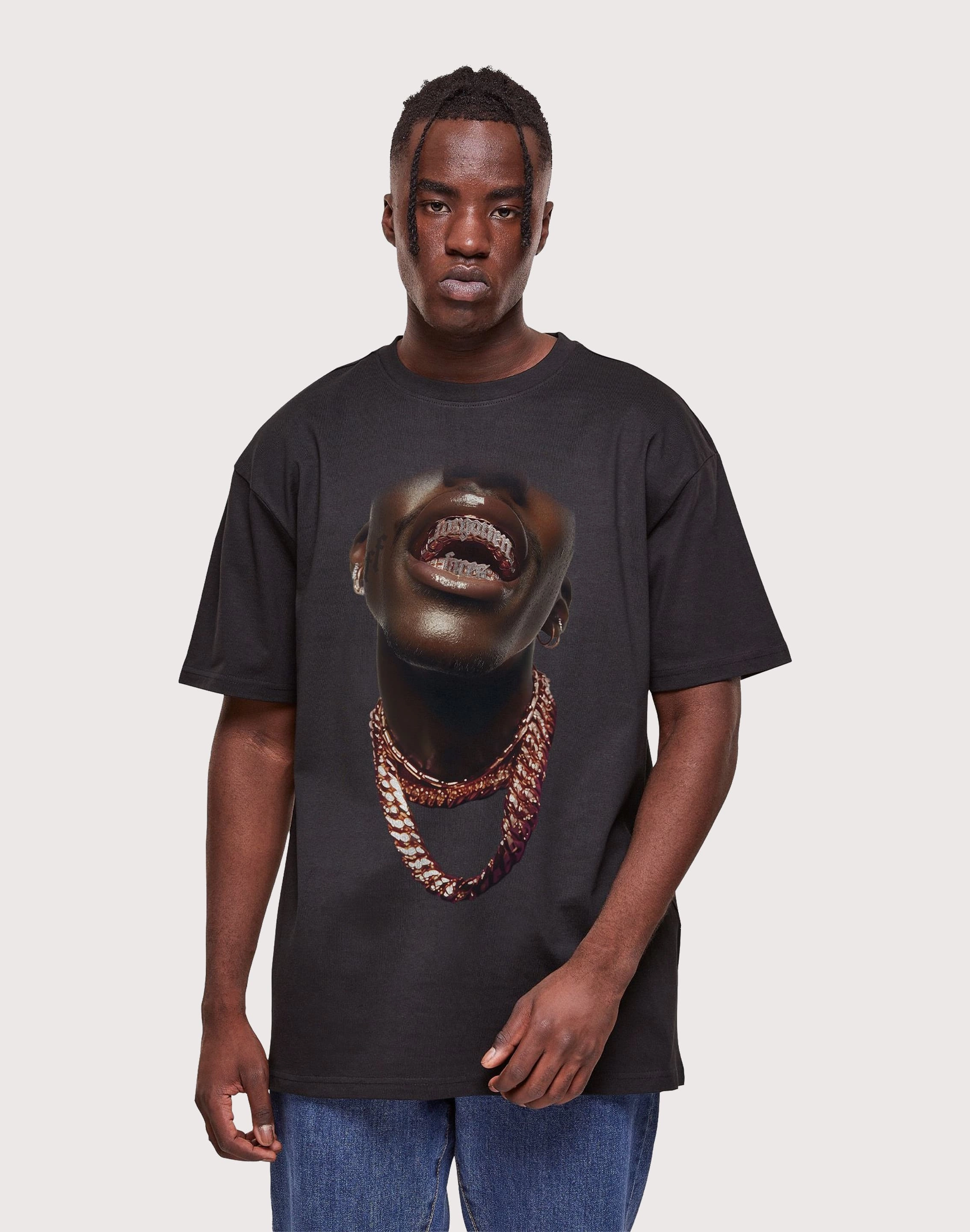 URBAN CLASSICS Forgotten Faces Forgotten Grill Black Tee fundamental Pressure Dispersion