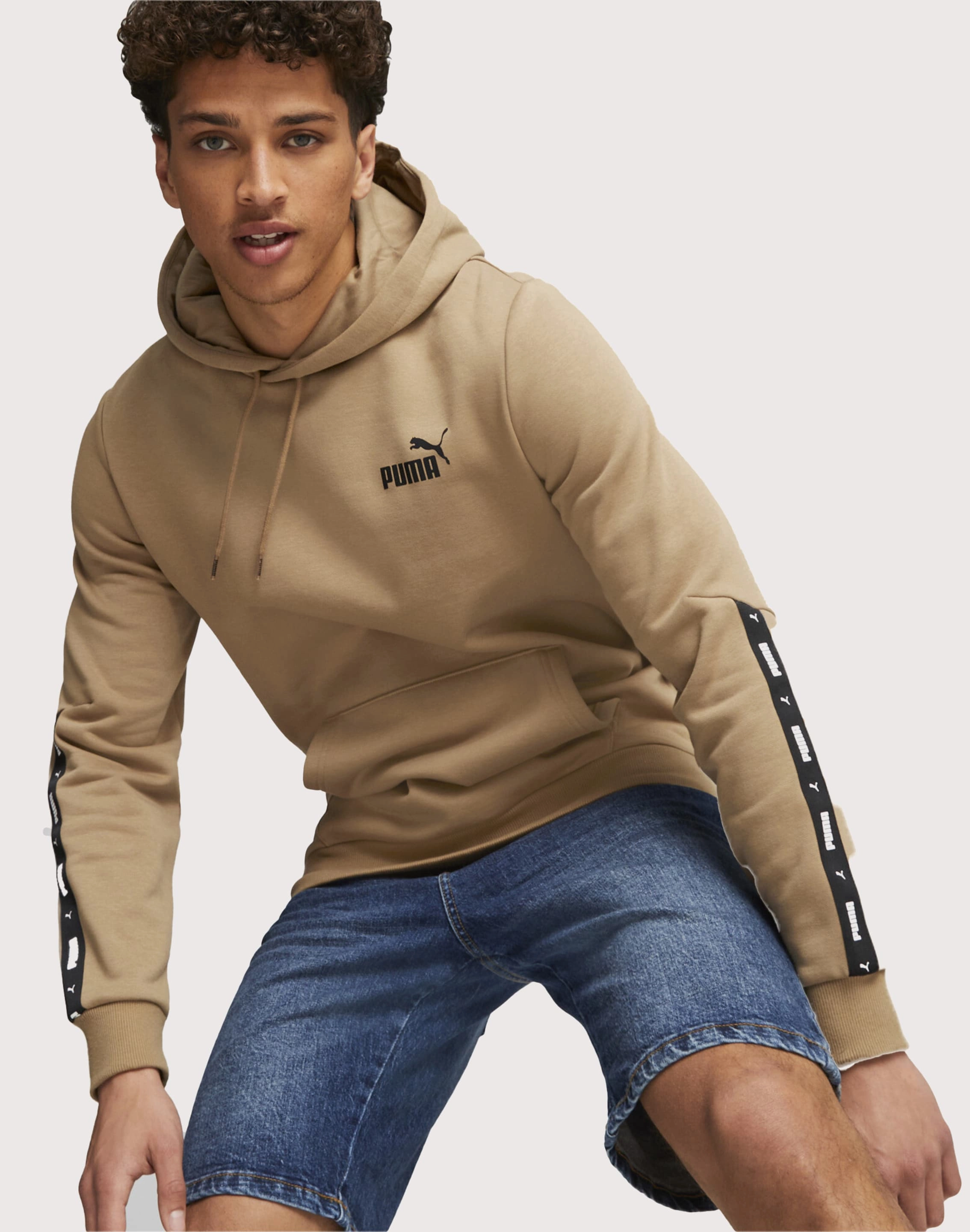 Puma Downtown Essential Fleece Hoodie Footbed Contouring biggest