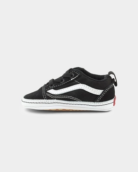 Vans Infants' Old Skool Crib Shoes Black/True White Comfortable Walk