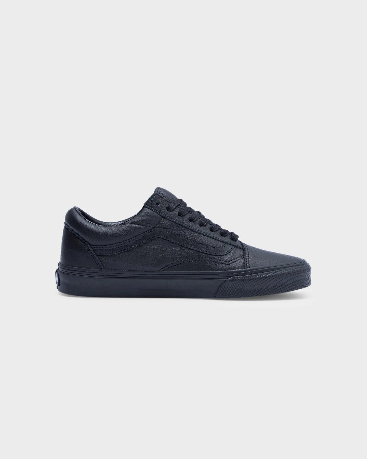 Vans Men's Old Skool (Leather) Black/Black Team Lunch