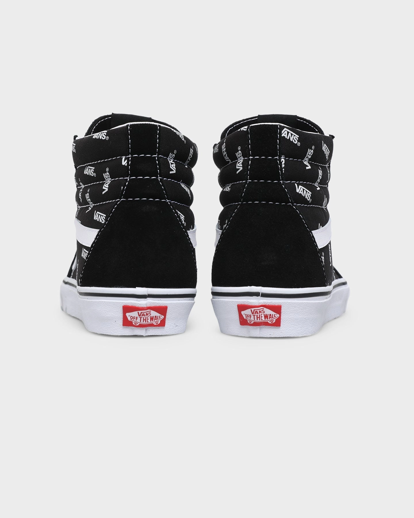 Vans SK8-HI Monogram Black/True White Abrasion Resistant Upper Easy - to - Clean