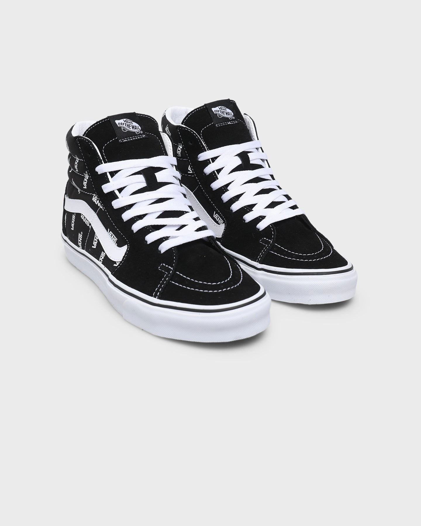 Vans SK8-HI Monogram Black/True White Stretch Panels Maximum touch