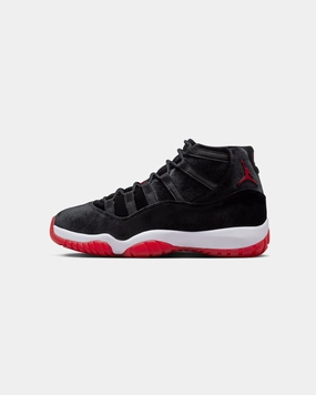 widest Jordan Women's Air Jordan 11 Retro "Bred Velvet" Black/Gym Red