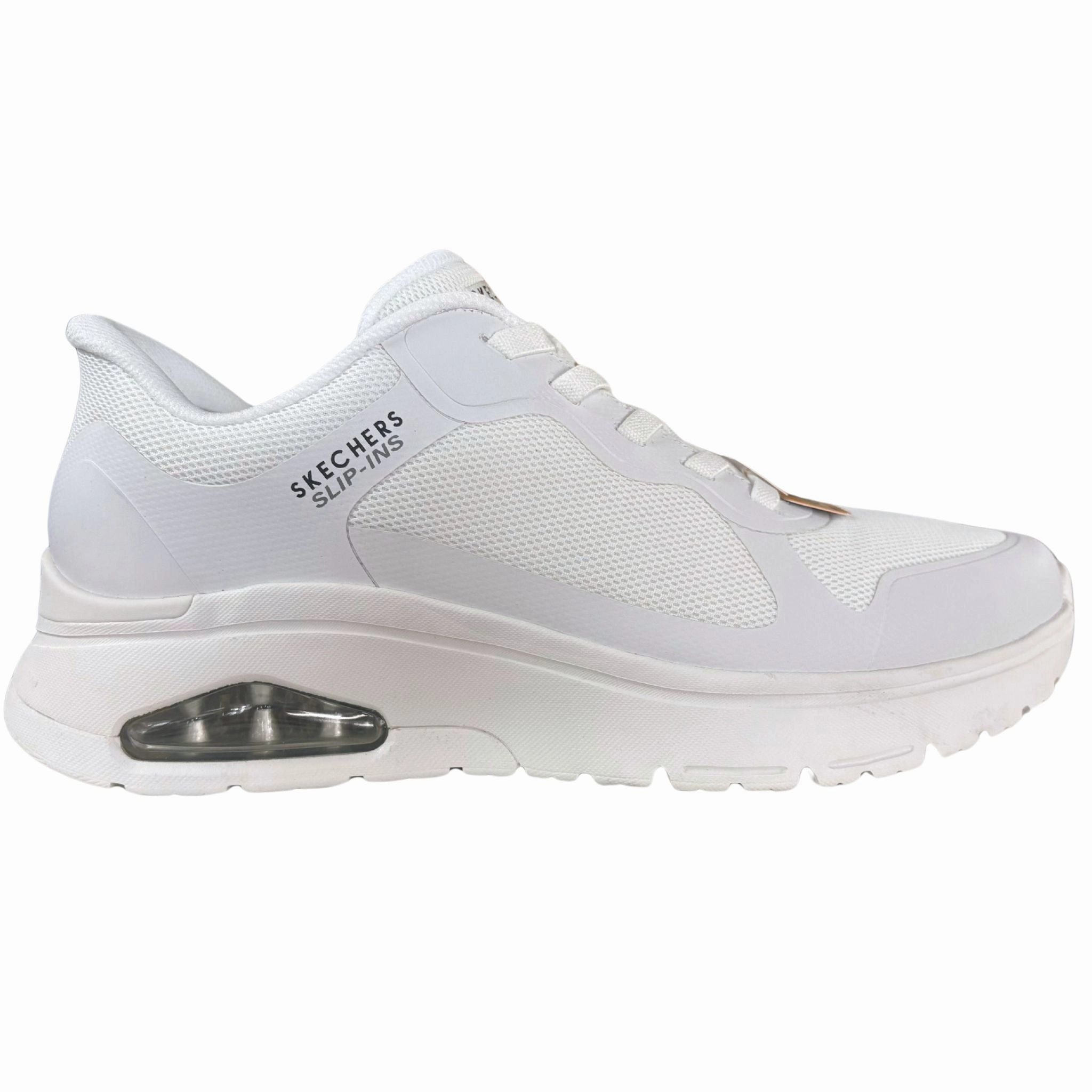 Skechers Men's 183312 Skechers Uno Flex - EZ Air White Slip-ins Casual Shoes Lean Profile