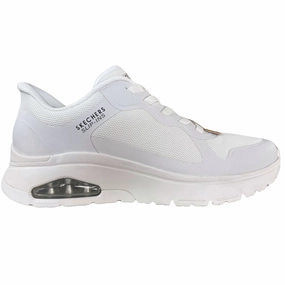 All Day Wear Dual Density Outsoles Skechers Men's 183312 Skechers Uno Flex - EZ Air White Slip-ins Casual Shoes