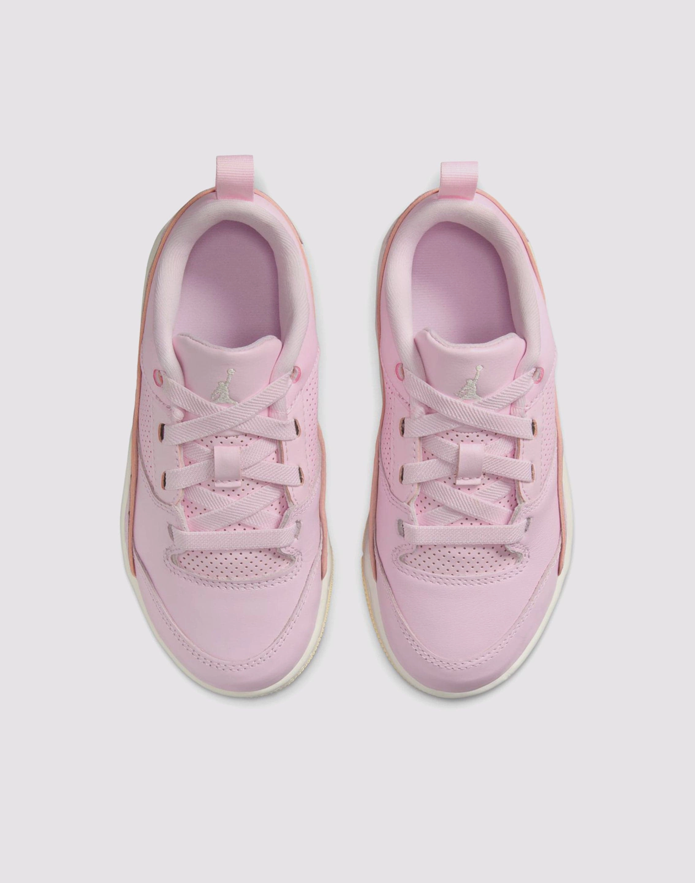 Hexagonal Tread Abrasion Resistant Guards Jordan Flight Court Preschool Girls' "Pink Foam/Sail/Muslin"