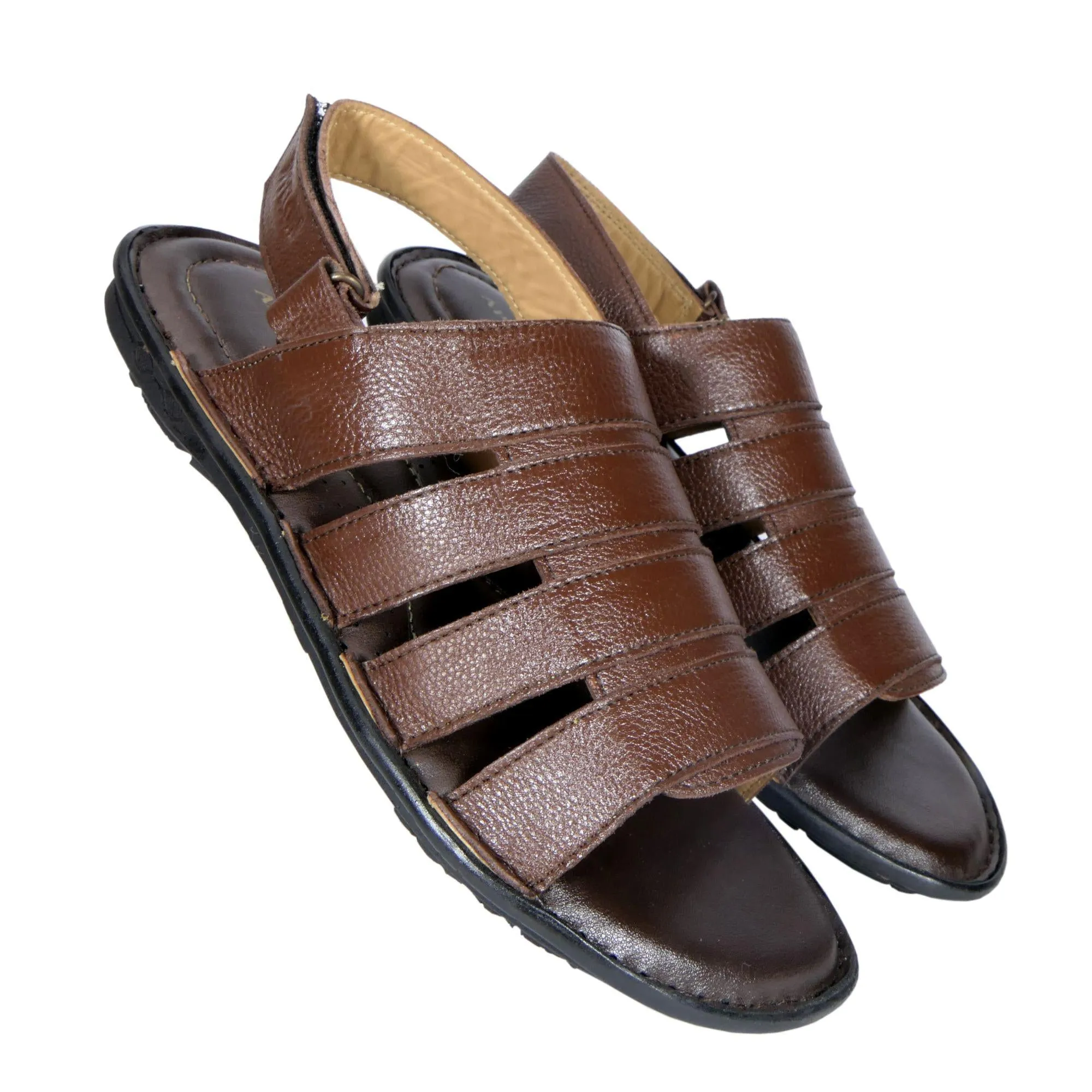 Torsional Stability Feature Present AM PM Men's Daily wear Leather Sandals