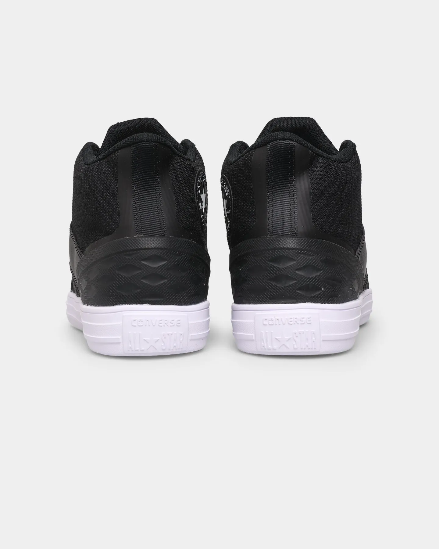 Converse Chuck Taylor All Star Flux Ultra Mid Black/Black/White Lightweight Composite Material Unique Design