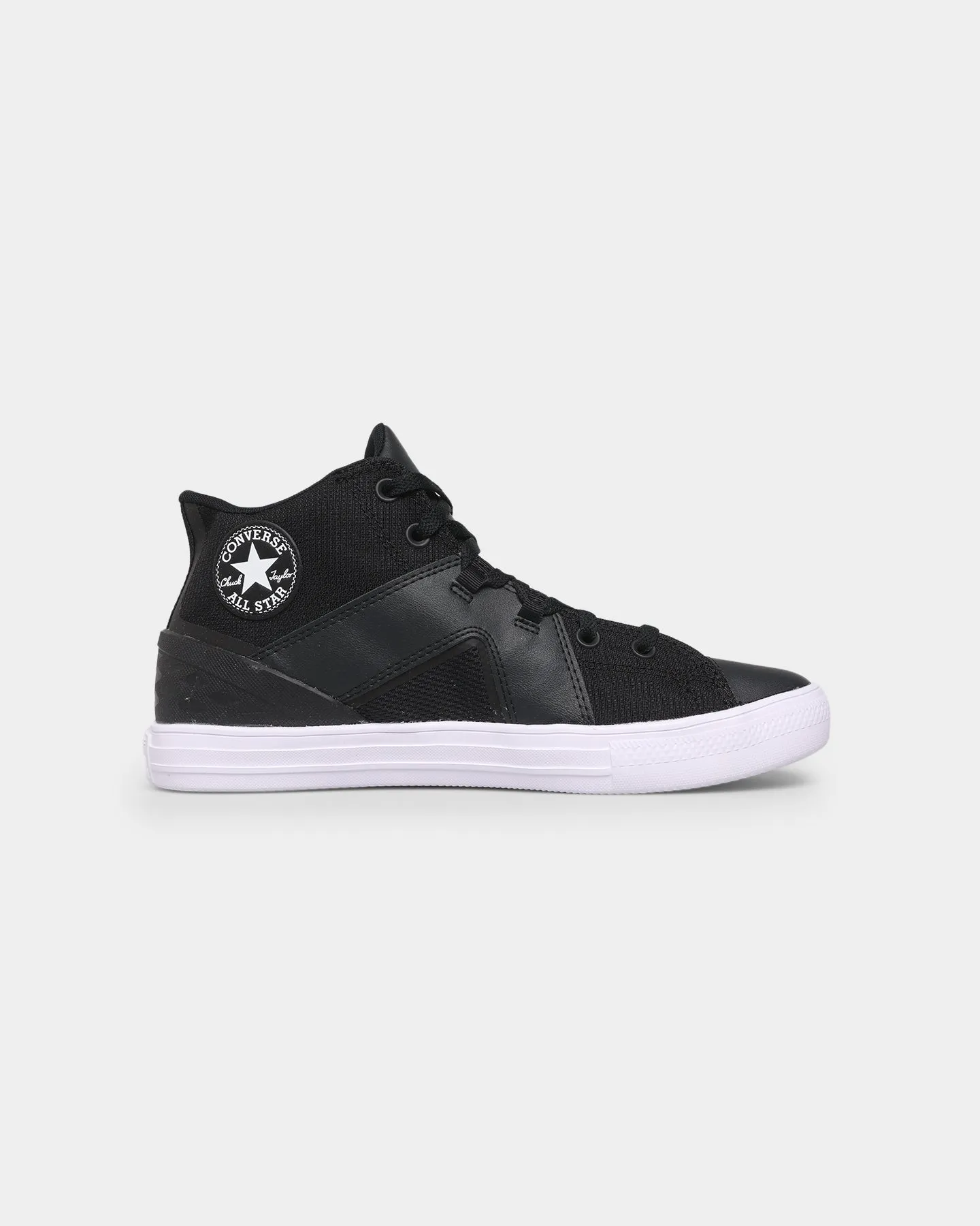 Converse Chuck Taylor All Star Flux Ultra Mid Black/Black/White Cushioned Insole Technology Tactile Grip Enhancement