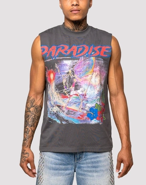 Paradise Lost Control Your Wave Muscle Tee neutral - colors