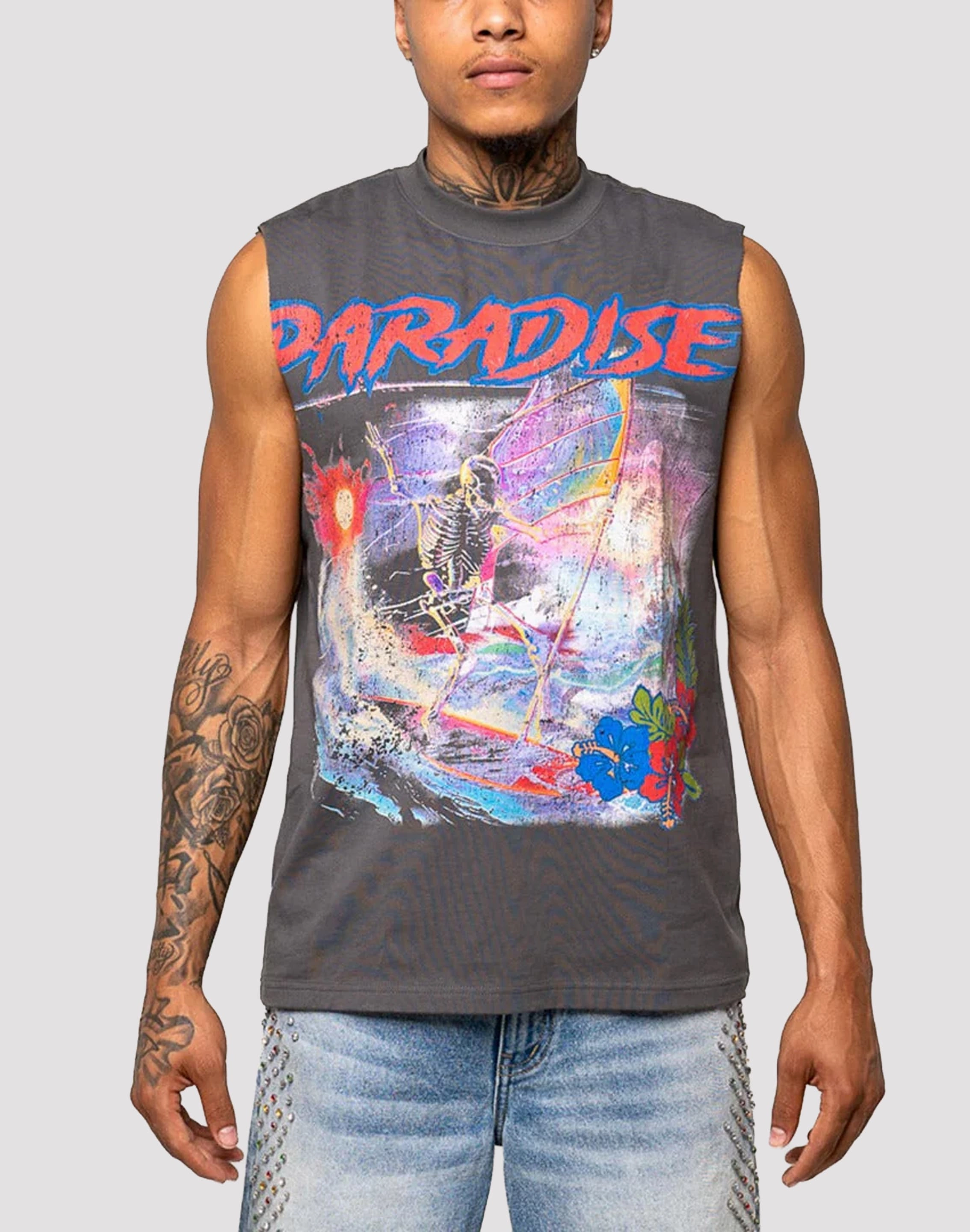 Paradise Lost Control Your Wave Muscle Tee Right