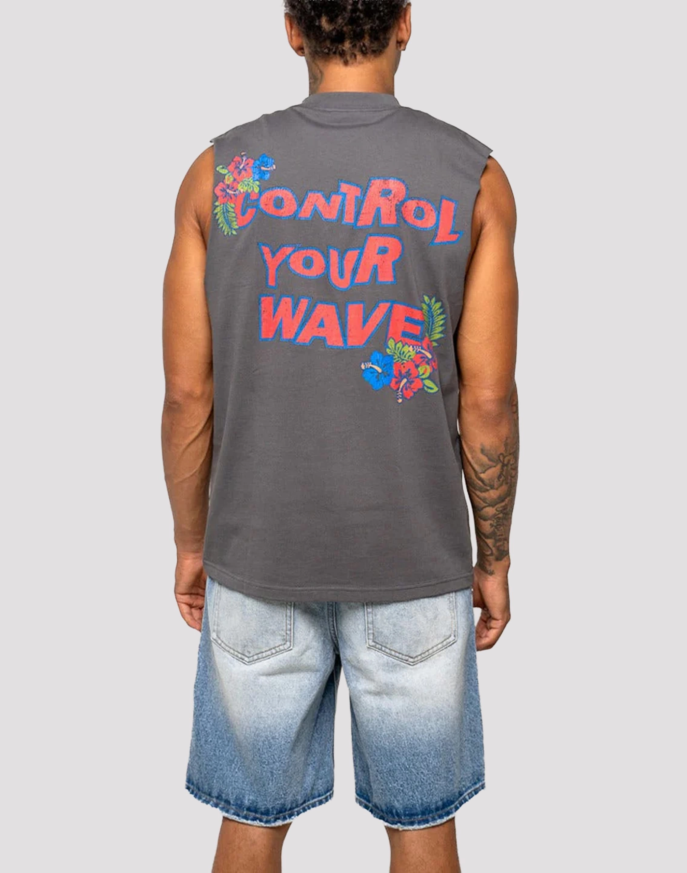 Paradise Lost Control Your Wave Muscle Tee Smooth zipper closure Superior shock absorption