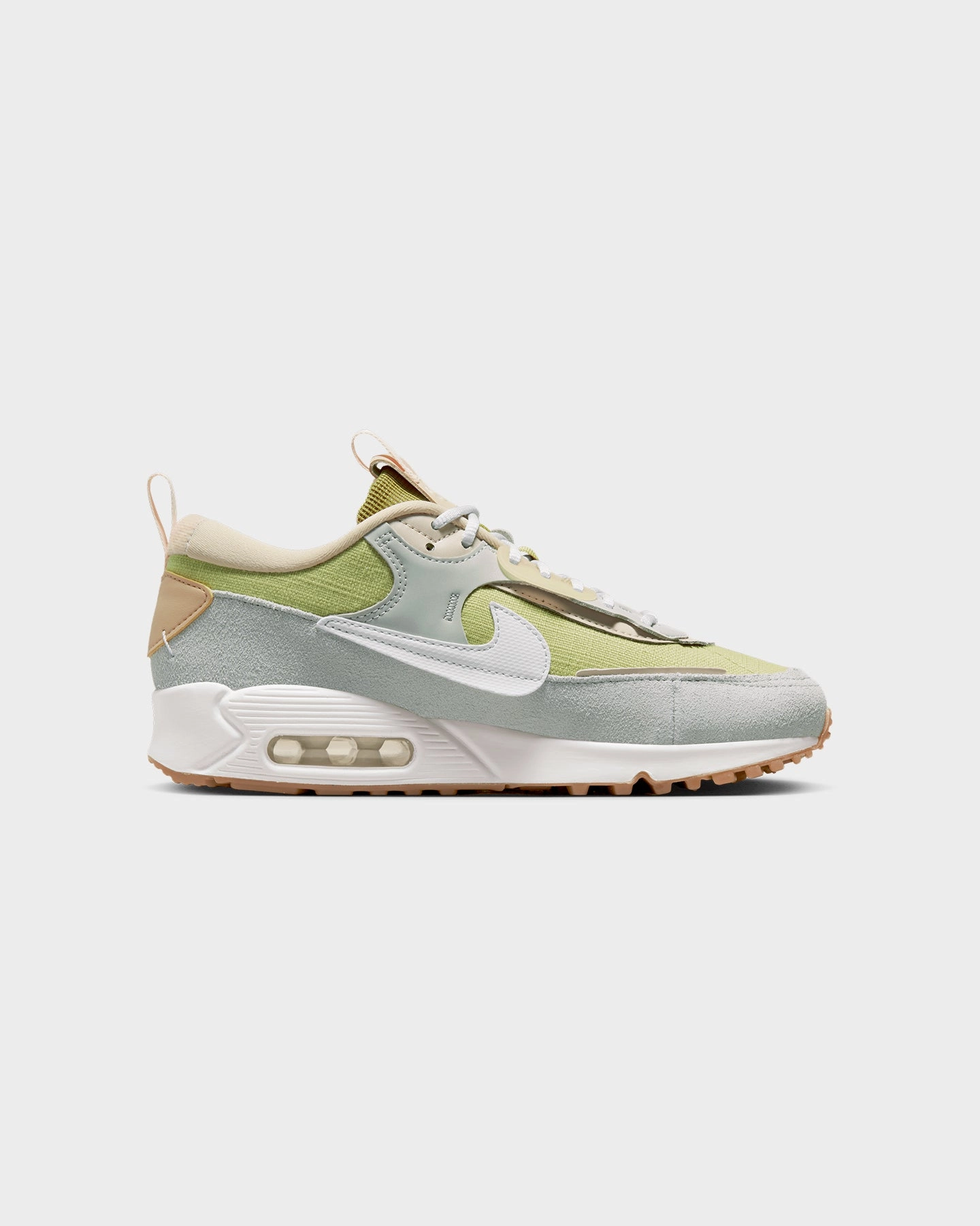 Nike Women's Nike Air Max 90 Futura Buff Gold/Light Silver/Sand Drift/Summit White Exceptional Breathable Airflow Design