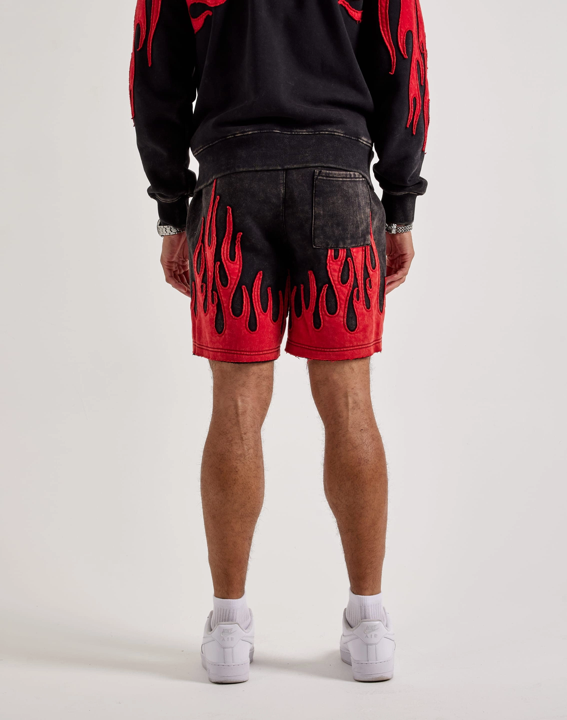Smoke Rise Flame Fleece Shorts attention-grabbing