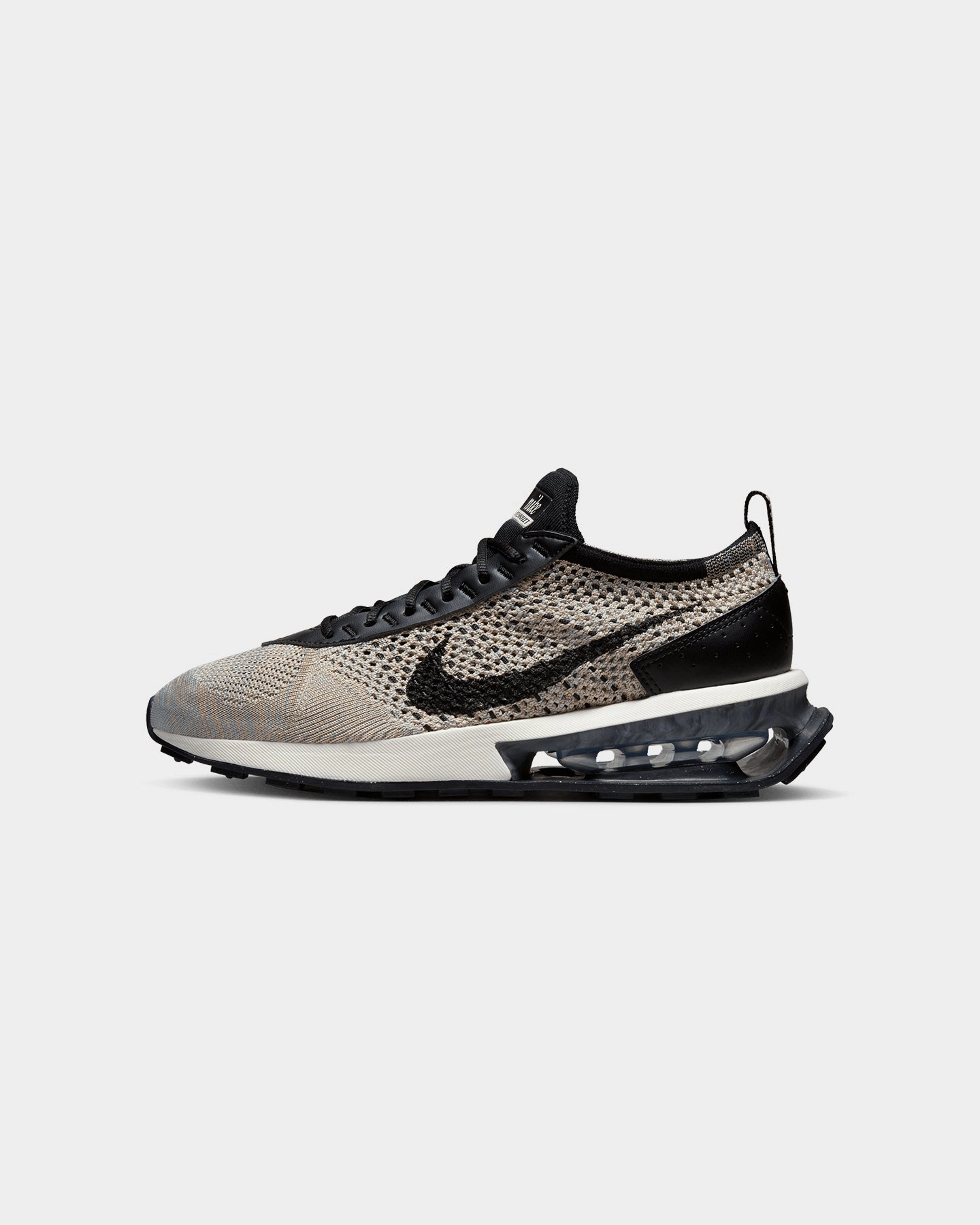 Thermal Regulating Insulation Torsional Stability Feature Nike Women's Air Max FlyKnit Racer Sesame/Black