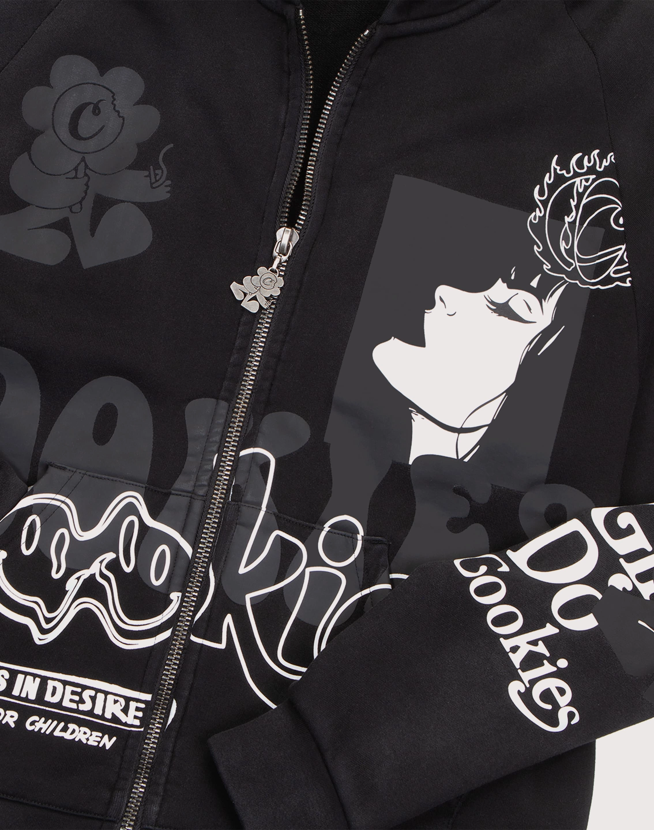 Cookies Sf Florist Full-Zip Fleece Hoodie Present