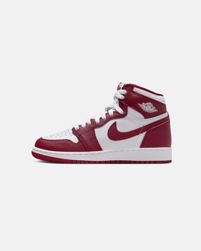 Jordan Kids' Air Jordan 1 High OG (GS) "Team Red" White/Team Red Stretch Knit Upper Smooth Step